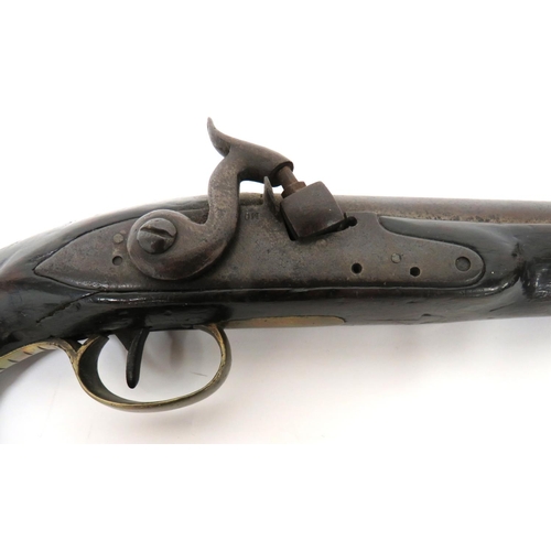 377 - Mid 19th Century Belgian Converted Percussion Sea Service Pistol
13 bore, 9 inch, smoothbore barrel.... 