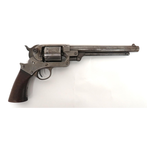 386 - 1856 Starrs Patent Percussion Revolver
.44 cal, 8 inch barrel.  Front blade sight.  Lower loading ro... 