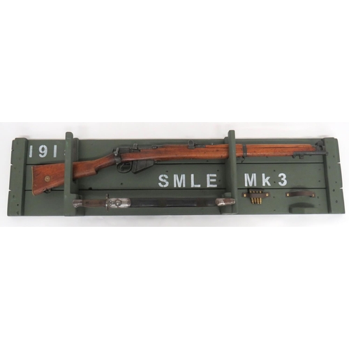 400 - Deactivated WW1 Dated SMLE MKIII Rifle
.303, 25 inch barrel.  Front protective ear sight mount ... 