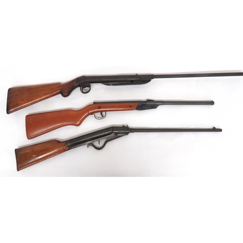 403 - Three Various Pre War Air Rifles
consisting .177 Gem air rifle.  19 inch, part octagonal barrel.  Lo... 