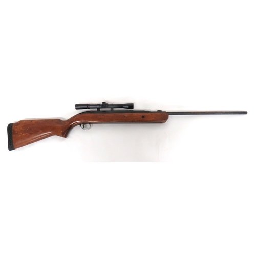 404 - BSA Underlever Air Rifle
.22, 19 inch, blackened, fixed barrel.  Rear loading gate.  Tubular, spring... 