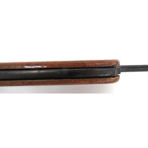 404 - BSA Underlever Air Rifle
.22, 19 inch, blackened, fixed barrel.  Rear loading gate.  Tubular, spring... 