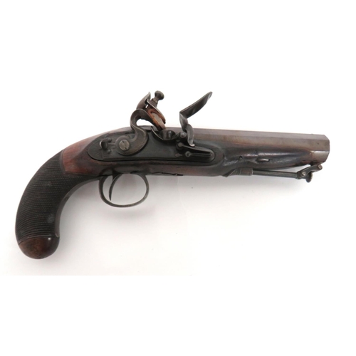 408 - Early 19th Century Greatcoat Flintlock Pistol By Smith London
18 bore, 5 inch, octagonal, brown... 