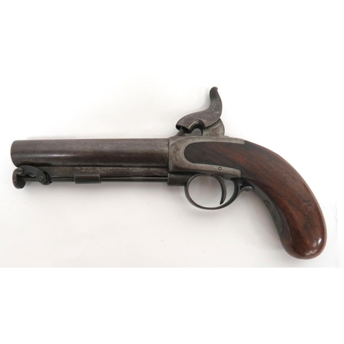 411 - Rare Royal Irish Constabulary Pattern Percussion Pistol
16 bore, 4 3/4 inch, browned barrel with rea... 