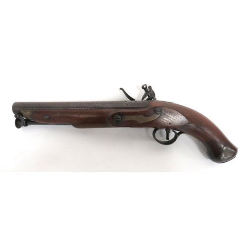 413 - Georgian New Land Pistol With Small Pattern Paget Lock
.650, 9 inch, smoothbore barrel.  Lower ... 