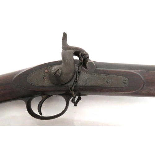 414 - 1856/58 Two Band Volunteer Sergeant Rifle
.577, 33 1/4 inch, rifled barrel.  Front stud sight a... 