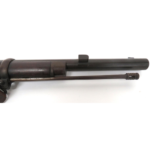 414 - 1856/58 Two Band Volunteer Sergeant Rifle
.577, 33 1/4 inch, rifled barrel.  Front stud sight a... 