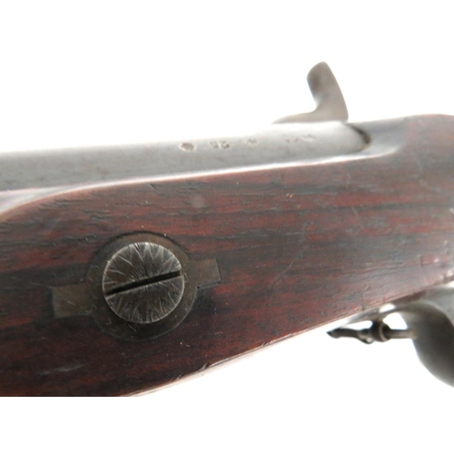 414 - 1856/58 Two Band Volunteer Sergeant Rifle
.577, 33 1/4 inch, rifled barrel.  Front stud sight a... 