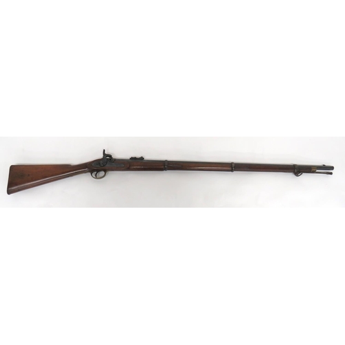 416 - 1853 1st Pattern Enfield Rifle
.600, 39 inch, blued barrel.  Now smoothbore.  Front stud s... 