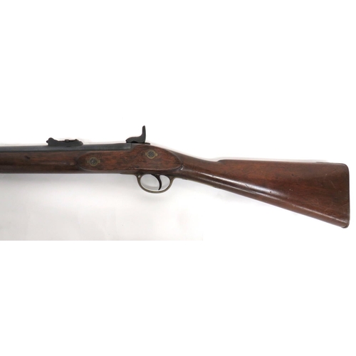 416 - 1853 1st Pattern Enfield Rifle
.600, 39 inch, blued barrel.  Now smoothbore.  Front stud s... 