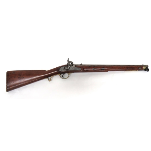 417 - 1840 Pattern Yeomanry Cavalry Percussion Carbine
.650, 20 inch, smoothbore barrel.  Front blade... 