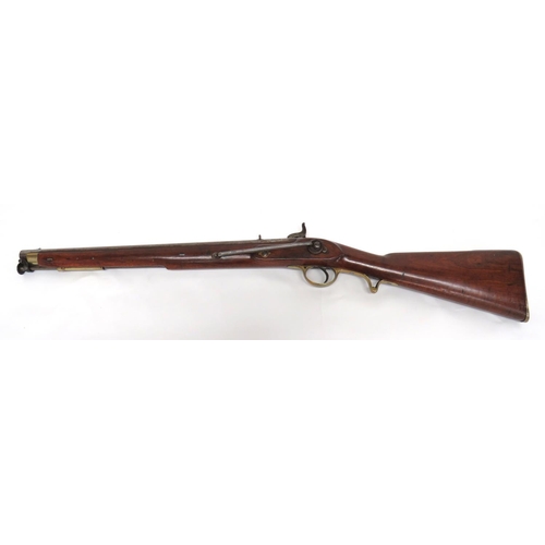 417 - 1840 Pattern Yeomanry Cavalry Percussion Carbine
.650, 20 inch, smoothbore barrel.  Front blade... 