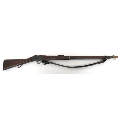 418 - Obsolete Calibre Martini Henry MKIV Long Lever Rifle
.577/450, 32 1/2 inch, blued rifled barrel. &nb... 