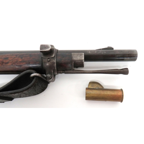 418 - Obsolete Calibre Martini Henry MKIV Long Lever Rifle
.577/450, 32 1/2 inch, blued rifled barrel. &nb... 