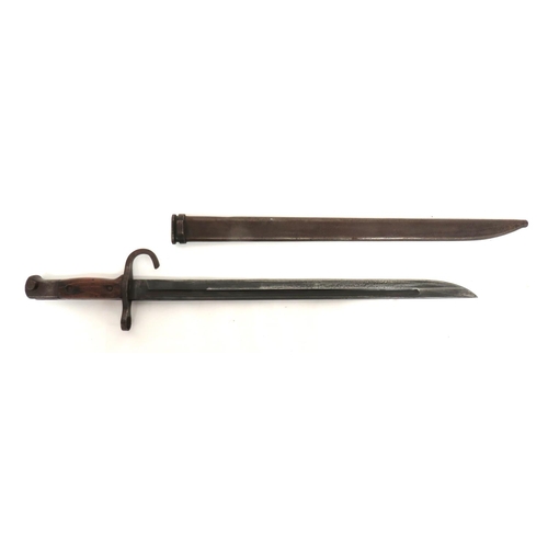 488 - Japanese Arisaka Type 30 Bayonet
15 3/4 inch, single edged blade with narrow fuller.  Forte wit... 