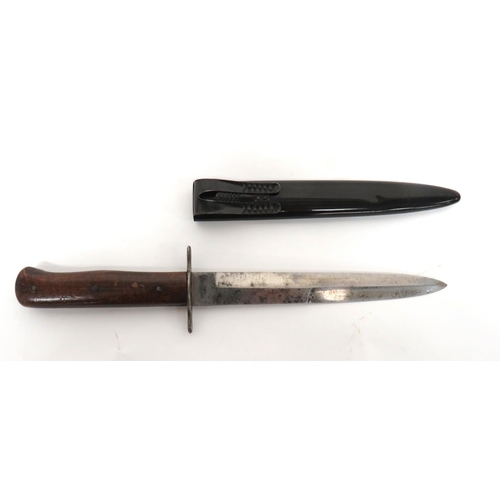 491 - WW2 German Trench Boot Knife
6 1/2 inch, single edged blade with back edge sharpened point.  Fo... 