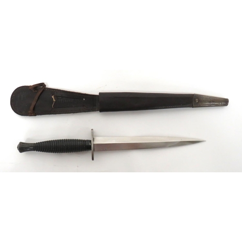 492 - Post War 3rd Pattern Fairbairn & Sykes Commando Knife
7 inch, bright polished, double edged blad... 