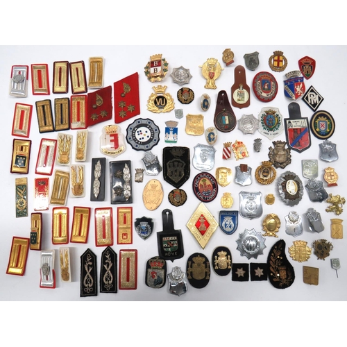 78 - Quantity Of European Police Breast And Cap Badges
varied mixture.  Including plated Police ... ... 