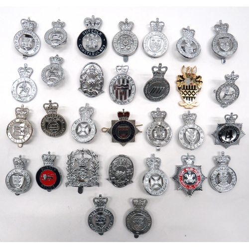 85 - 30 x Post 1953 Police Constabulary Cap Badges
plated QC examples include Mid-Anglia Constabulary ...... 