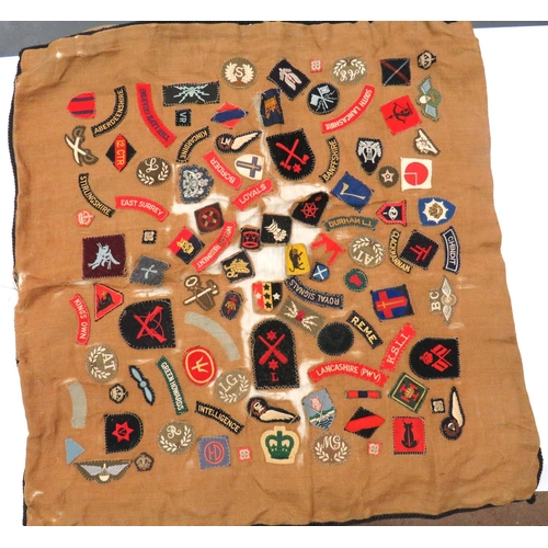 87 - WW2 Formation Badge Display On Large Pillow
formation badges include embroidery Airborne Division ..... 