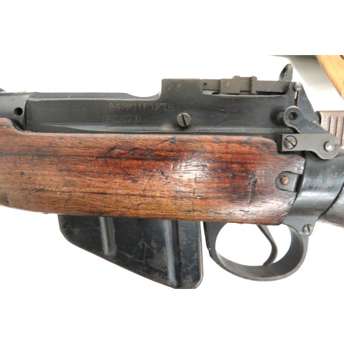 398 - Deactivated WW2 Commonwealth No 4 Rifle.303, 25 1/4 inch barrel.  Front sight with protective ears. ... 