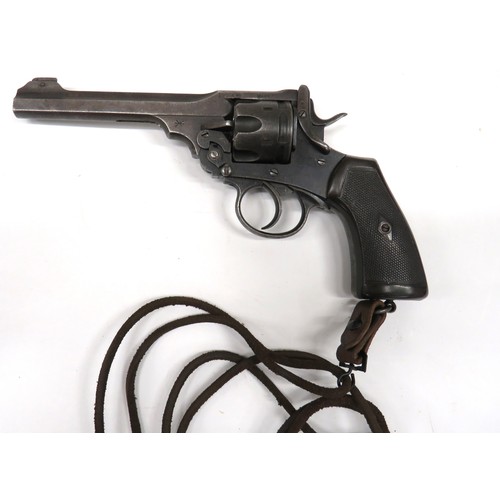 399 - Deactivated WW1 Webley MKVI Service Revolver
.455, 6 inch, blackened barrel with front blade sight. ... 