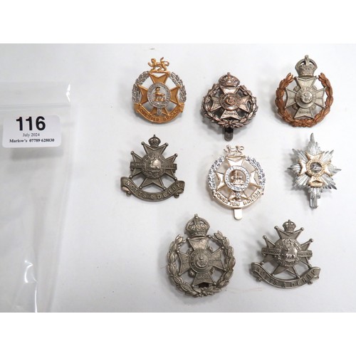 116 - 11 x Various Notts & Derby Orientated Badges
including white metal, KC Robin Hood Rifles ... Pla... 