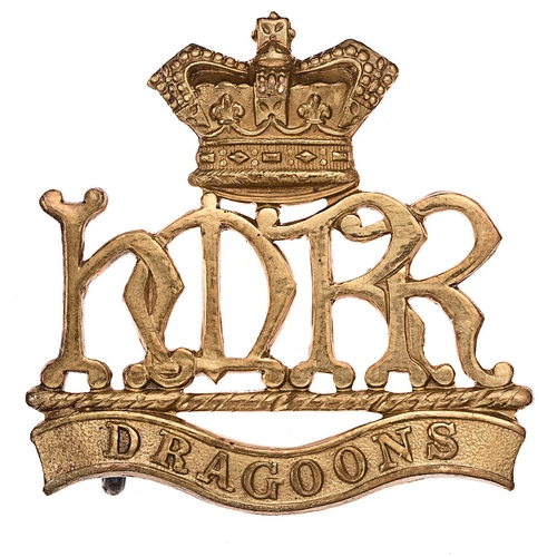 112 - Her Majesty's Reserve Regiment of Dragoons Boer War cap badge c. 1900-01.  Good scarce die-stamped b... 