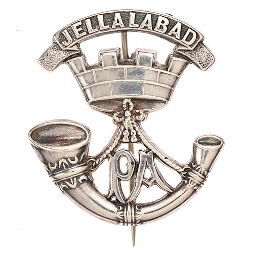 133 - The Prince Albert’s (Somersetshire Light Infantry) post 1881 Officer's silver pagri badge.  Fine die... 