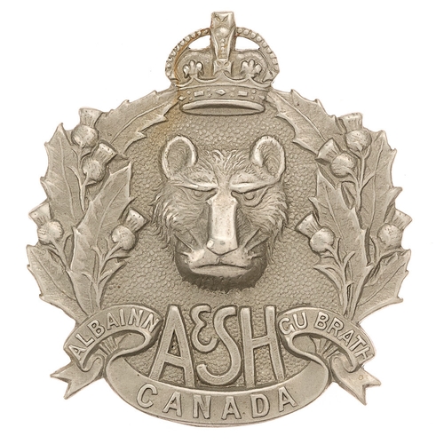 169 - Argyll & Sutherland Highlanders of Canada Militia cap badge c. 1923-24.  Good scarce short-lived die... 