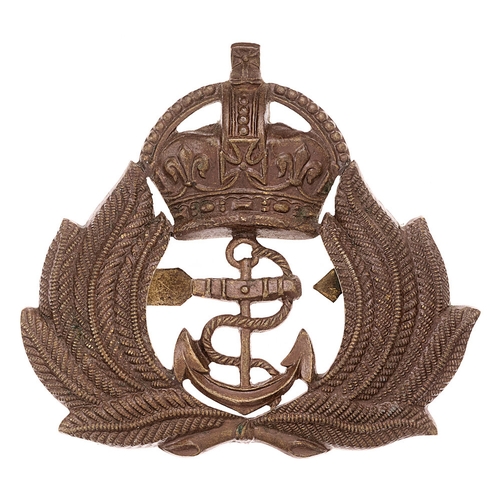 210 - Royal Naval Division Officer RND OSD cap badge circa 1915-18.   Good scarce die-cast bronze crown ov... 