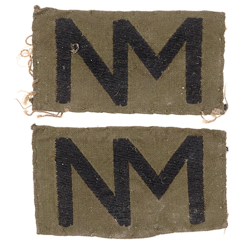 246 - 148th Independent Infantry Brigade WW2 pair of formation signs.   Good scarce silk pair. Each a blac... 