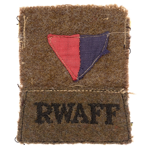 249 - Royal West African Frontier Force WW2 Artillery training cloth formation sign combination. Good scar... 