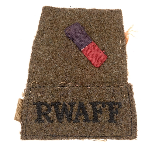 250 - Royal West African Frontier Force WW2 cloth formation sign combination. Good scarce khaki cloth exam... 