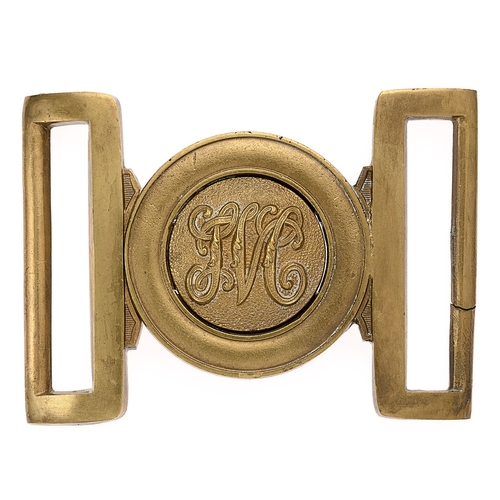 273 - China. Shanghai Volunteer Corps waist belt clasp.  Good British made die-cast brass interlocking exa... 