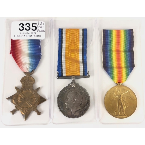 335 - Royal Navy HMS Invincible Battle of Jutland Casualty Group of Three Medals.  Awarded to J.38299 L.W.... 