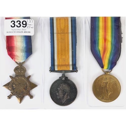 339 - Royal Navy HMS Queen Mary Battle of Jutland Casualty Royal Naval Reserve Group of Three Medals.  Awa... 