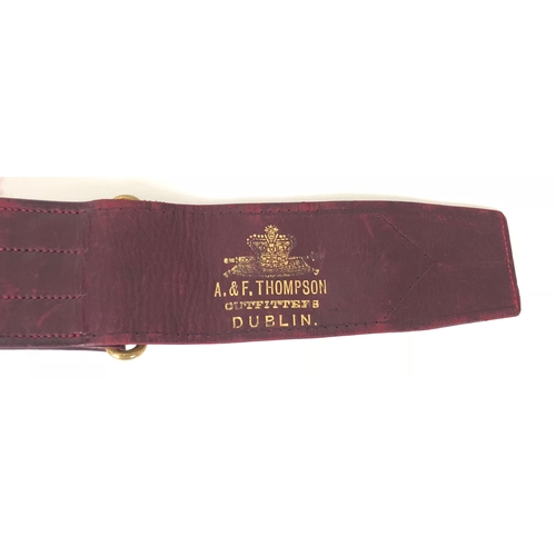 363 - Irish Cavalry Pattern Officer's Belt Dublin Ireland Tailor.  This example was tailored by A & F Thom... 