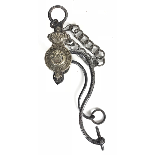 368 - Victorian Rifle Brigade Mounted Officer's Bridle Horse Bit.  A scarce example of a steel bit retaini... 