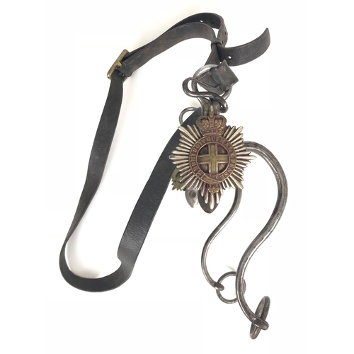 371 - Coldstream Guards Victorian Mounted Officer's Bridle Horse Bit.  A scarce example of a steel bit ret... 