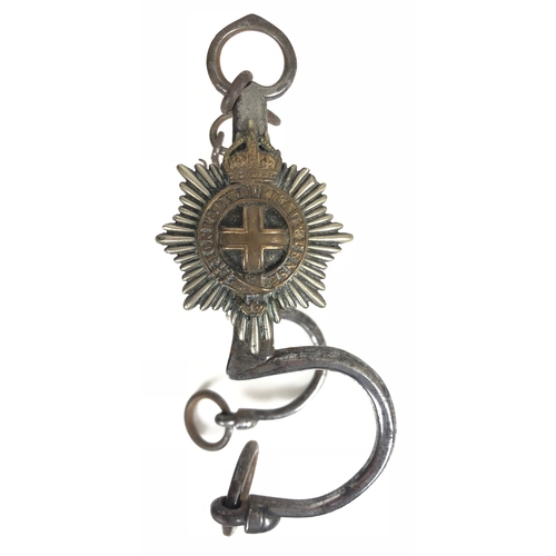 372 - Coldstream Guards Post 1901 Mounted Officer's Bridle Horse Bit.  A scarce example of a steel bit ret... 