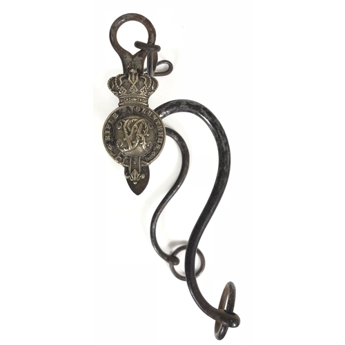 375 - Rifle Volunteers Victorian Mounted Officer's Bridle Horse Bit.  A scarce example of a steel bit reta... 