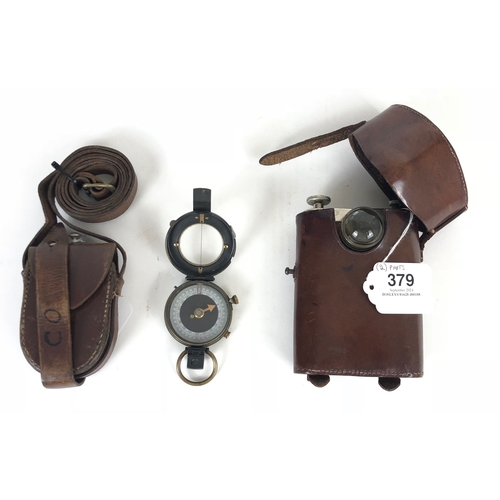 379 - WW1 Pattern British Officer's Trench Torch & Compass.   Comprising:
Orilux trench torch, fitted into... 