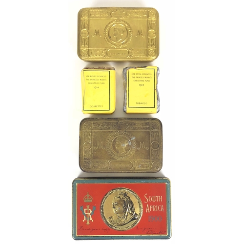 390 - WW1 1914 Princess Mary Gift Tin & Contents.  The tin is complete with tobacco and the packet for the... 