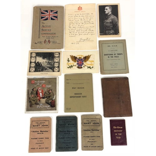 392 - WW1 Soldiers Active Service Compendium and Other Ephemera.  Soldiers Active Service Compendium, reta... 