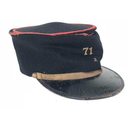 411 - French Artillery NCO's kepi of the Great War era.  Good scarce example with stiff top but body of ca... 