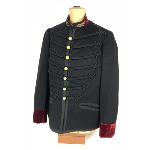 416 - French Army Medical Officer's braided tunic  Good scarce example with dark blue with collar and cuff... 