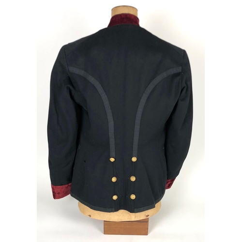 416 - French Army Medical Officer's braided tunic  Good scarce example with dark blue with collar and cuff... 