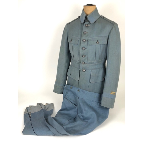 420 - WW1 French Horizon Blue Medical Tunic Uniform  Good scarce well-made tunic the stand-and-fall collar... 