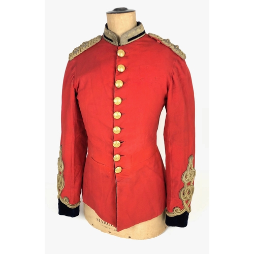 421 - 4th Royal Irish Dragoon Guards Officer’s Full Dress Tunic.  A good scarce example. Scarlet uniform w... 